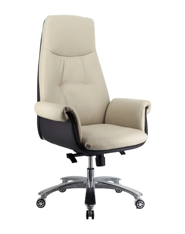 Luxury High Back Leather Chair by LandBond: Ergonomic Comfort & Executive Style