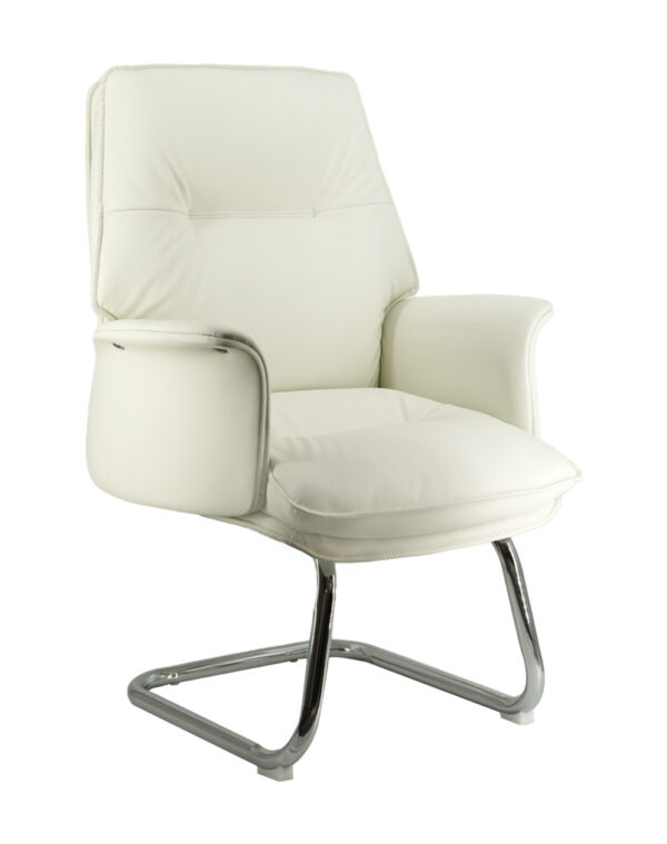 Ergonomic Comfortable Visitor Chair - White | Ultimate Comfort and Style | Landbond Furniture