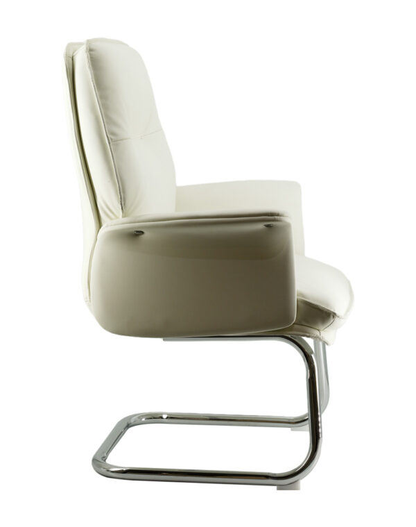 Ergonomic Comfortable Visitor Chair - White | Ultimate Comfort and Style | Landbond Furniture